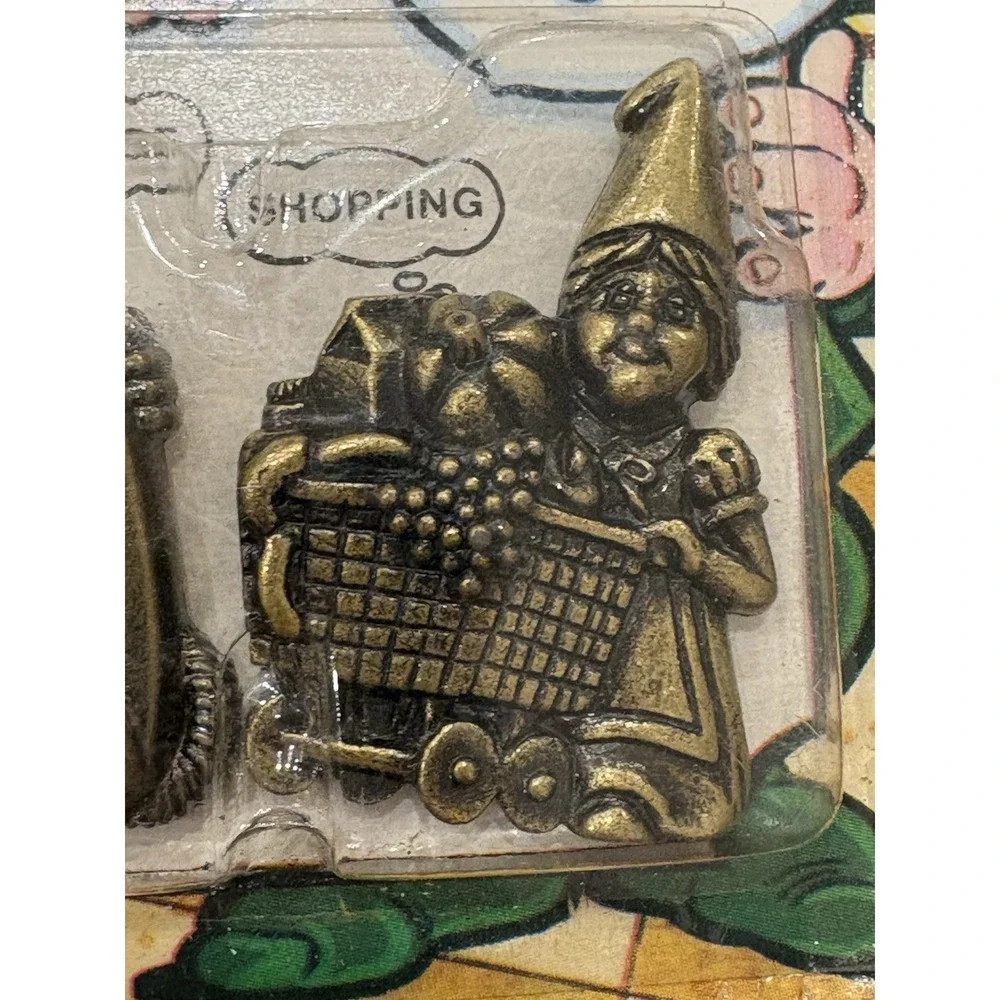 Vintage Pair Of Kitchen Imps Memo Holders (magnets)  Gnomes Refrigerator Magnets